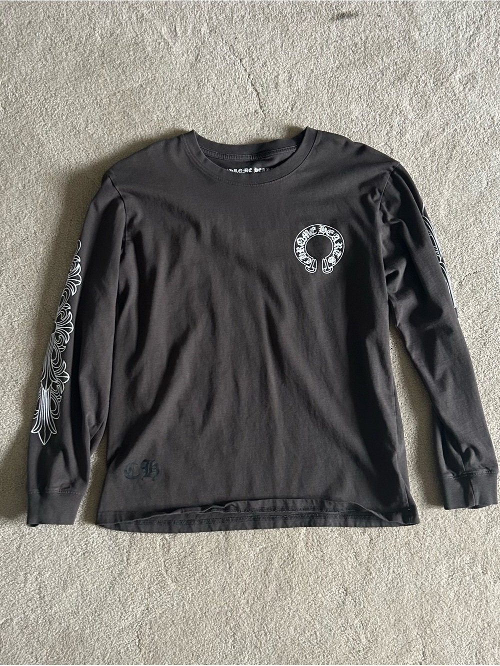 Medium Grey Chrome Hearts USA Long Sleeve Shirt